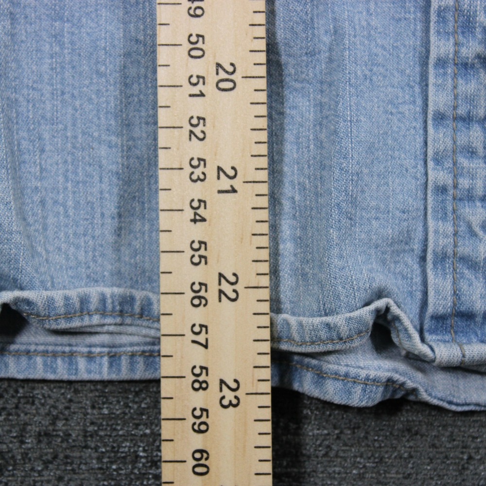 Rafaella Jeans Womens Blue Denim Western Snap Shirt Light Wash Cotton Size 12 - Picture 9 of 12
